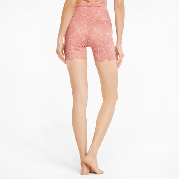 Studio Printed 5" Short Women's Training Leggings, Rosette-heritage print